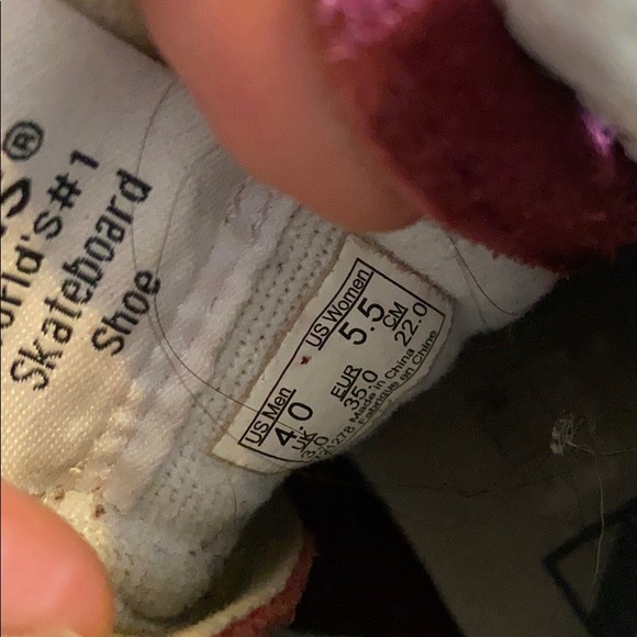 Sneakers Maroon vans high tops - Picture 2 of 2